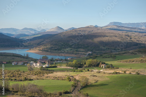 landscape of lake in Palencia, Castilla y León, Spain.