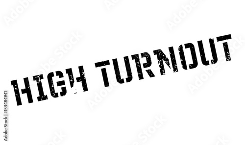 High Turnout rubber stamp. Grunge design with dust scratches. Effects can be easily removed for a clean, crisp look. Color is easily changed.