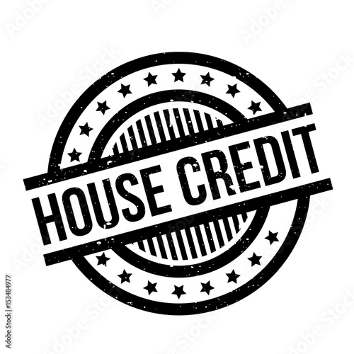 House Credit rubber stamp. Grunge design with dust scratches. Effects can be easily removed for a clean, crisp look. Color is easily changed.