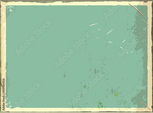 Vintage blank metal sign for text or graphics. Vector retro empty background. Blue color.