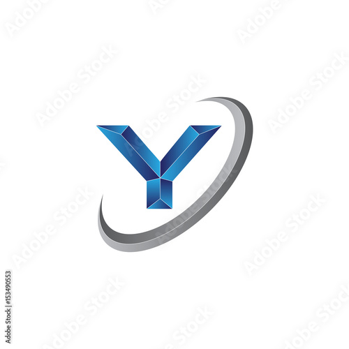 Simple Modern initial letter Y logo modern swoosh