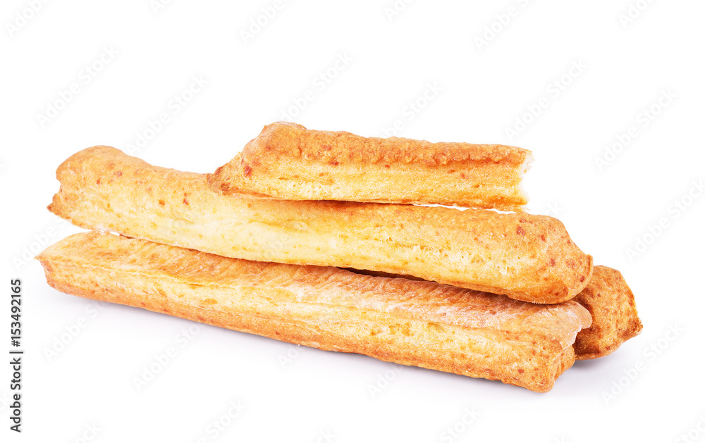 bread sticks with cheese on white baclkground bread sticks with cheese on white baclkground