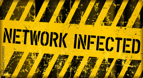 network infection,computer virus alert sign, vector illustration