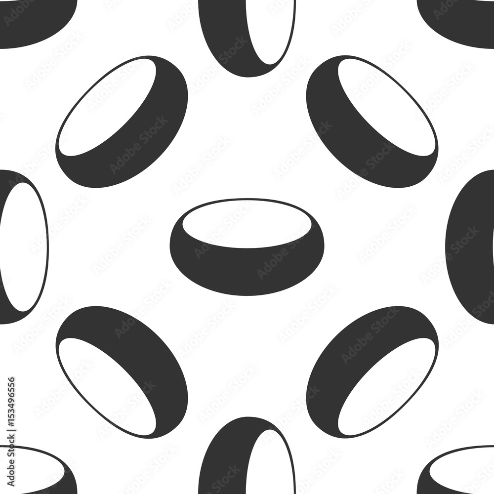 Bowl icon seamless pattern on white background. Vector Illustration