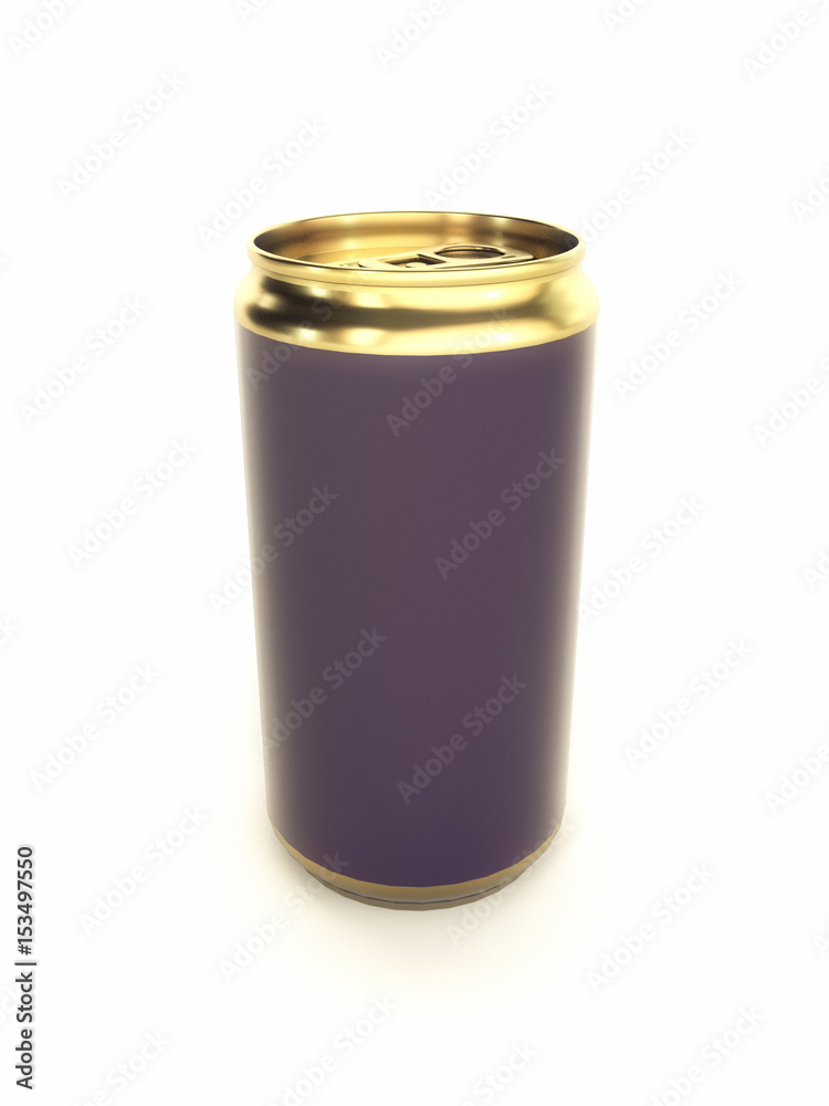 Gold can isolated on white 3d rendering Gold can isolated on white 3d rendering