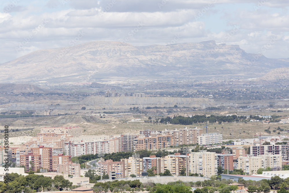 View of the city of Alicante in Spain.