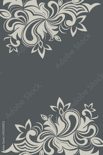 Floral card or banner template
