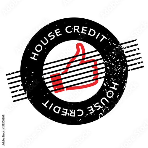 House Credit rubber stamp. Grunge design with dust scratches. Effects can be easily removed for a clean, crisp look. Color is easily changed.