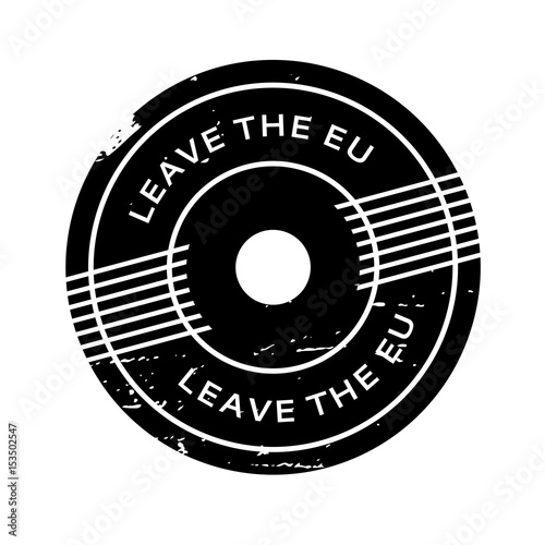 Leave The Eu rubber stamp. Grunge design with dust scratches. Effects can be easily removed for a clean, crisp look. Color is easily changed.