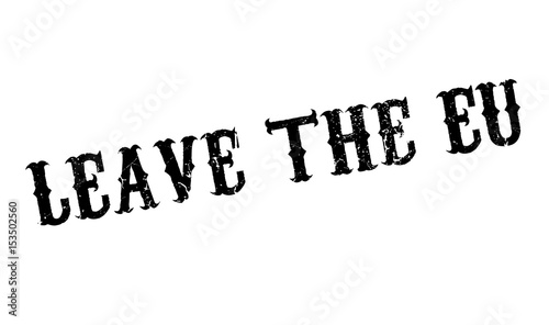Leave The Eu rubber stamp. Grunge design with dust scratches. Effects can be easily removed for a clean, crisp look. Color is easily changed.