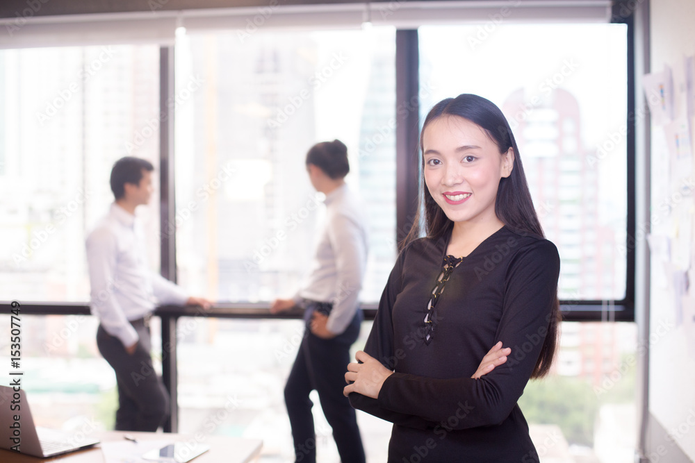 Beautiful asian business woman with leader concept and a group of person, 20-30 year old. Beautiful asian business woman with leader concept and a group of person, 20-30 year old.