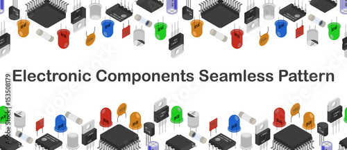 Isometric Electronic components pattern