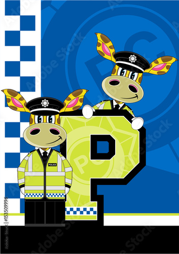 P is for Policeman - Giraffe