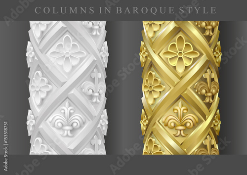Columns in baroque style