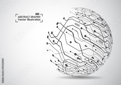 Abstract technology futuristic network