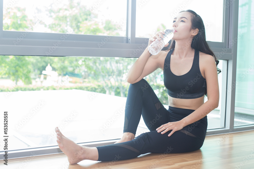Portrait of young asian woman with fresh water, Healthcare, Drinks. Health, Beauty, Diet, Healthy eating, Healthy lifestyle concept. Portrait of young asian woman with fresh water, Healthcare, Drinks. Health, Beauty, Diet, Healthy eating, Healthy lifestyle concept.