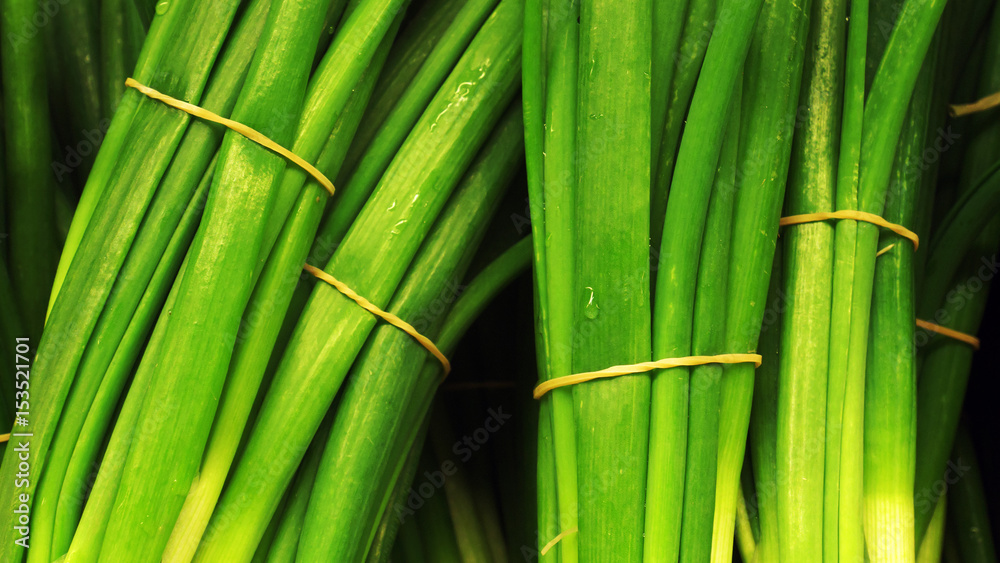 A bunch of leek for sale