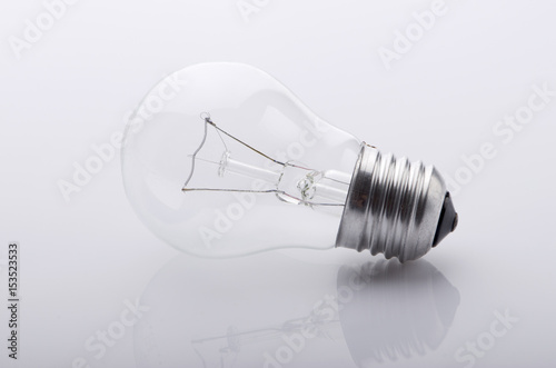 Electric lamp lies on a white background