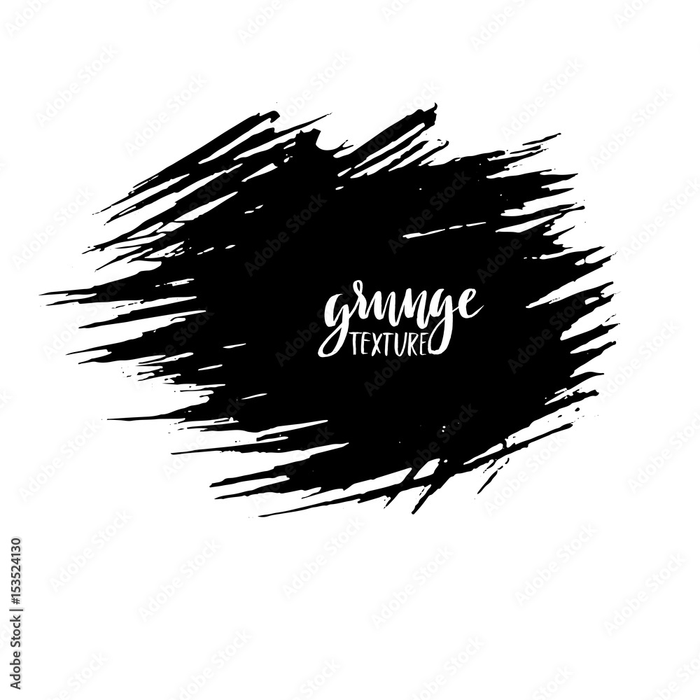Ink vector brush strokes. Vector illustration. Grunge hand drawn watercolor texture. Space for text.