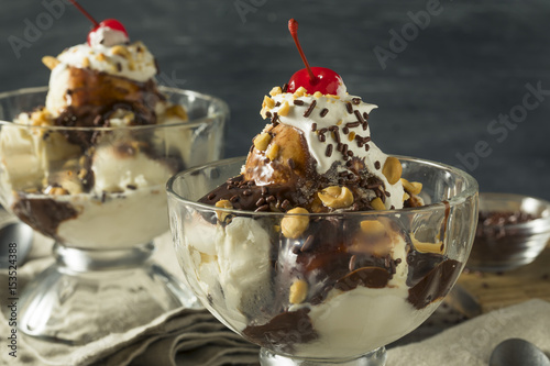 Quadro su tela Sweet Homemade Ice Cream Sundae