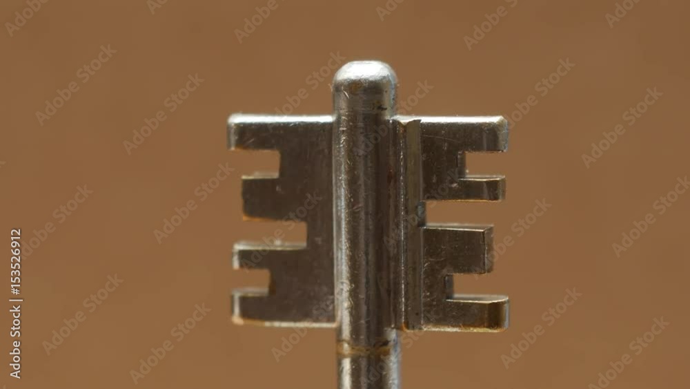 Vidéo Stock door key rotates close-up shot | Adobe Stock