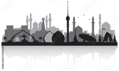 Baghdad Iraq city skyline silhouette photo