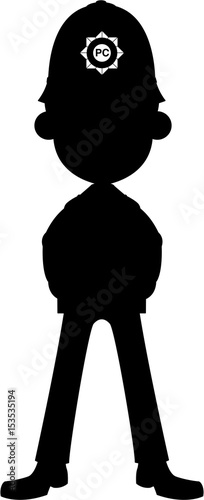 Police Officer in Silhouette