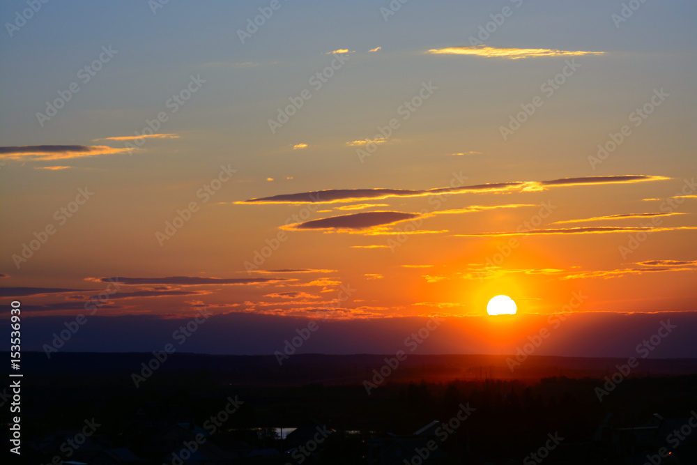 Fototapeta premium Bright sunset