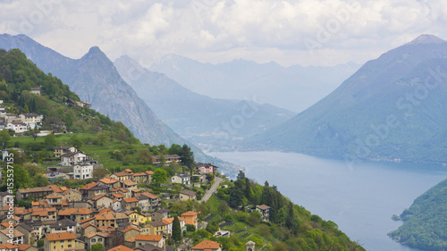 Panoramic view from the Monte Bre Switzerland © anna_klyasheva
