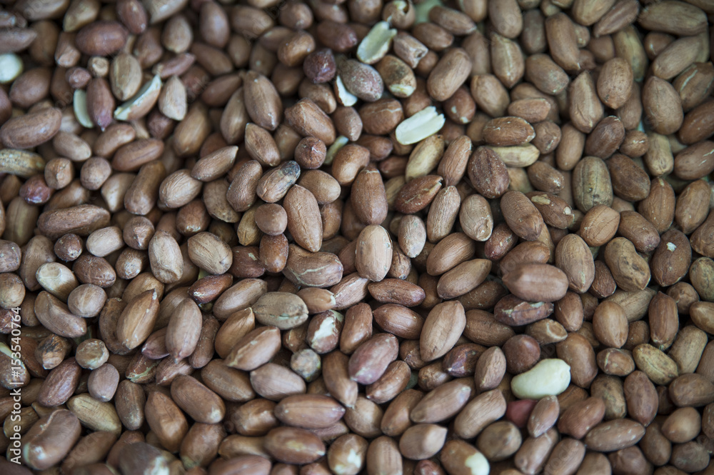 Stack of raw peanuts, the crop of Arachis hypogaea legume plant, in traditional markets know locally as souks, at medina, Marrakesh, Morocco Stack of raw peanuts, the crop of Arachis hypogaea legume plant, in traditional markets know locally as souks, at medina, Marrakesh, Morocco