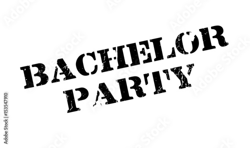 Bachelor Party rubber stamp. Grunge design with dust scratches. Effects can be easily removed for a clean, crisp look. Color is easily changed.