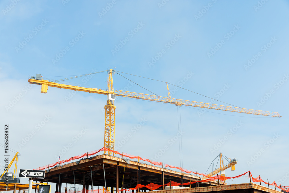crane construction skyscraper