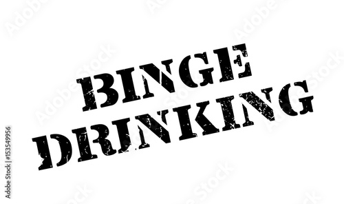 Binge Drinking rubber stamp. Grunge design with dust scratches. Effects can be easily removed for a clean, crisp look. Color is easily changed.