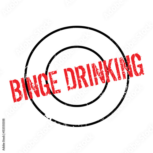 Binge Drinking rubber stamp. Grunge design with dust scratches. Effects can be easily removed for a clean, crisp look. Color is easily changed.