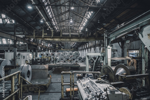Interior of steel industry photo