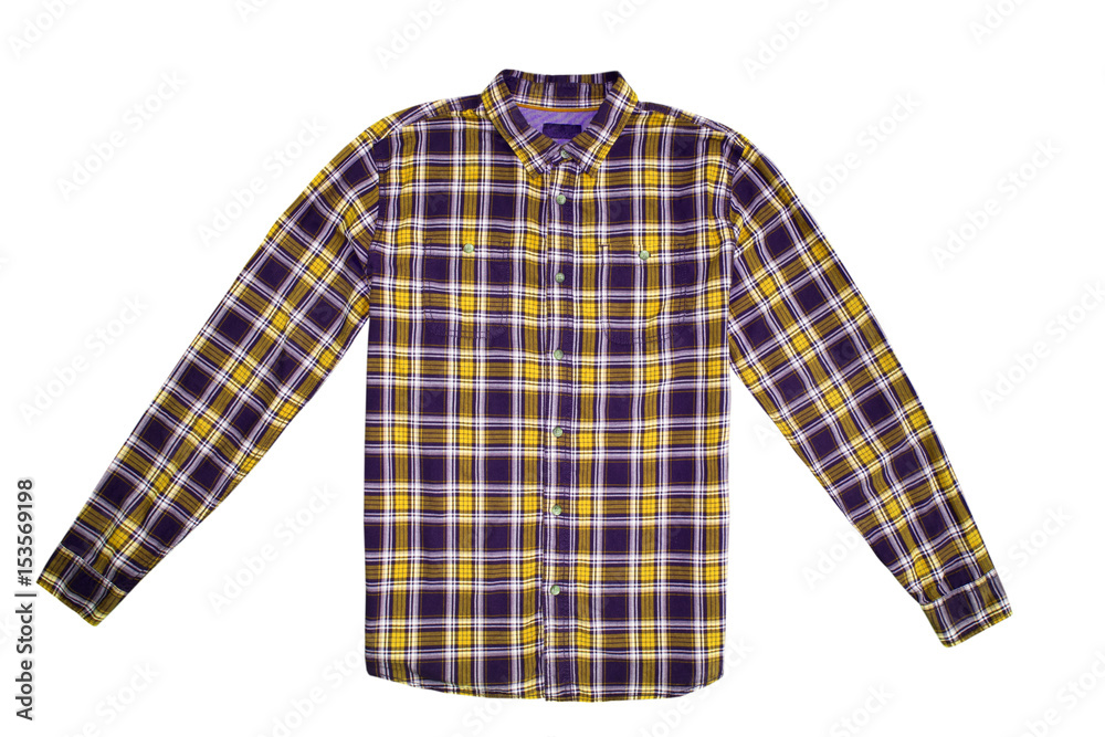 Man's cotton plaid shirt Man's cotton plaid shirt