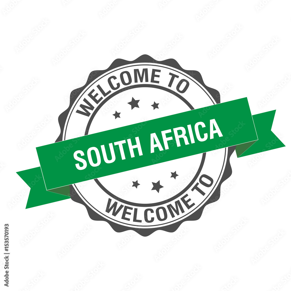 Welcome to South Africa stamp illustration Welcome to South Africa stamp illustration