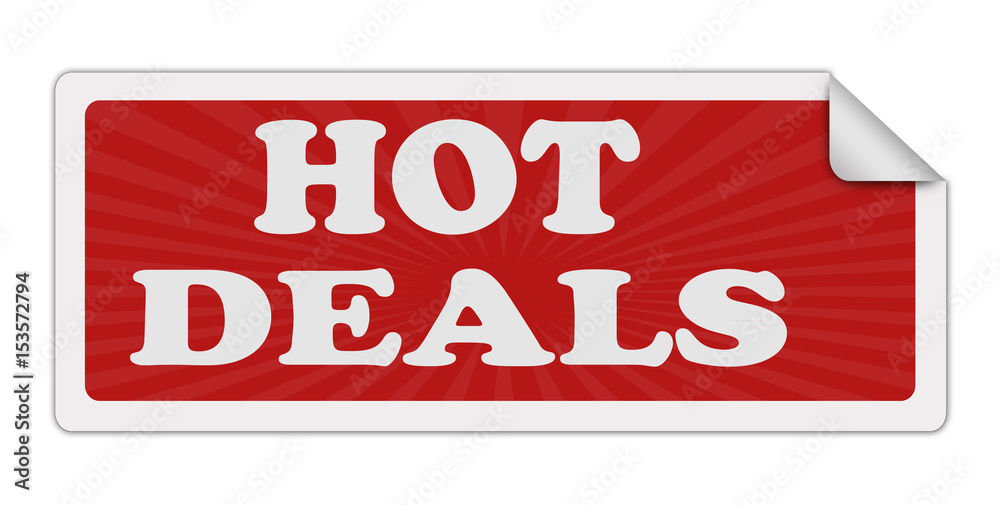 Hot deals red speech bubble label or sign Hot deals red speech bubble label or sign