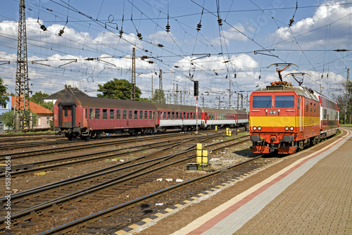 The locomotive in the station