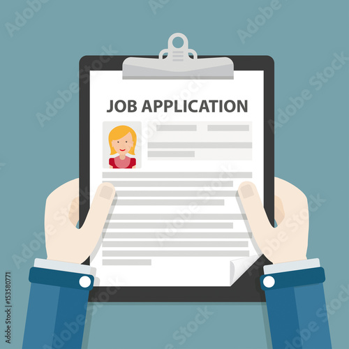 Hands Clipboard Job Application Woman
