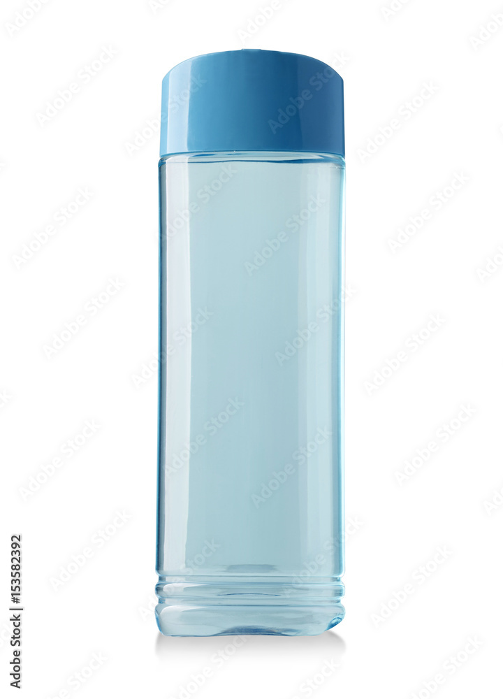 Blue shampoo bottle isolated Blue shampoo bottle isolated