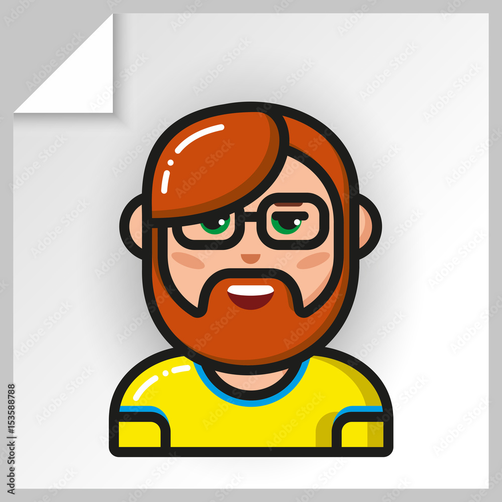 Cartoon male avatars- face icons. Vector Isolated flat colorful illustration. Cartoon male avatars- face icons. Vector Isolated flat colorful illustration.