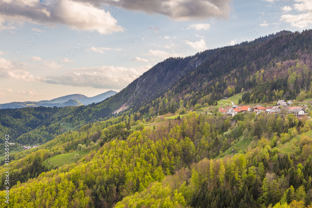 The Kamnik-Savinja Alps, Slovenia around the village Jamnik