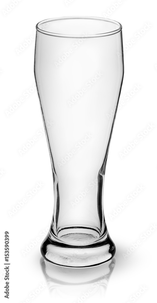 Empty beer glass top view Empty beer glass top view
