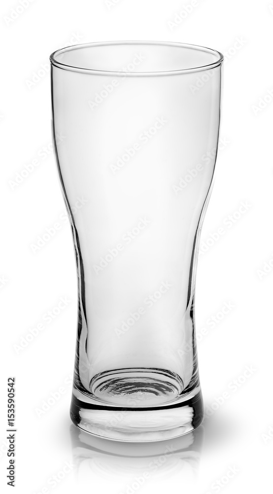 Empty small beer glass top view Empty small beer glass top view