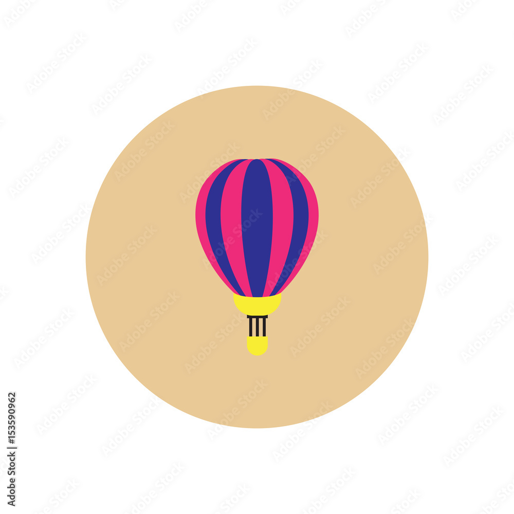 stylish icon in color circle air balloon stylish icon in color circle air balloon