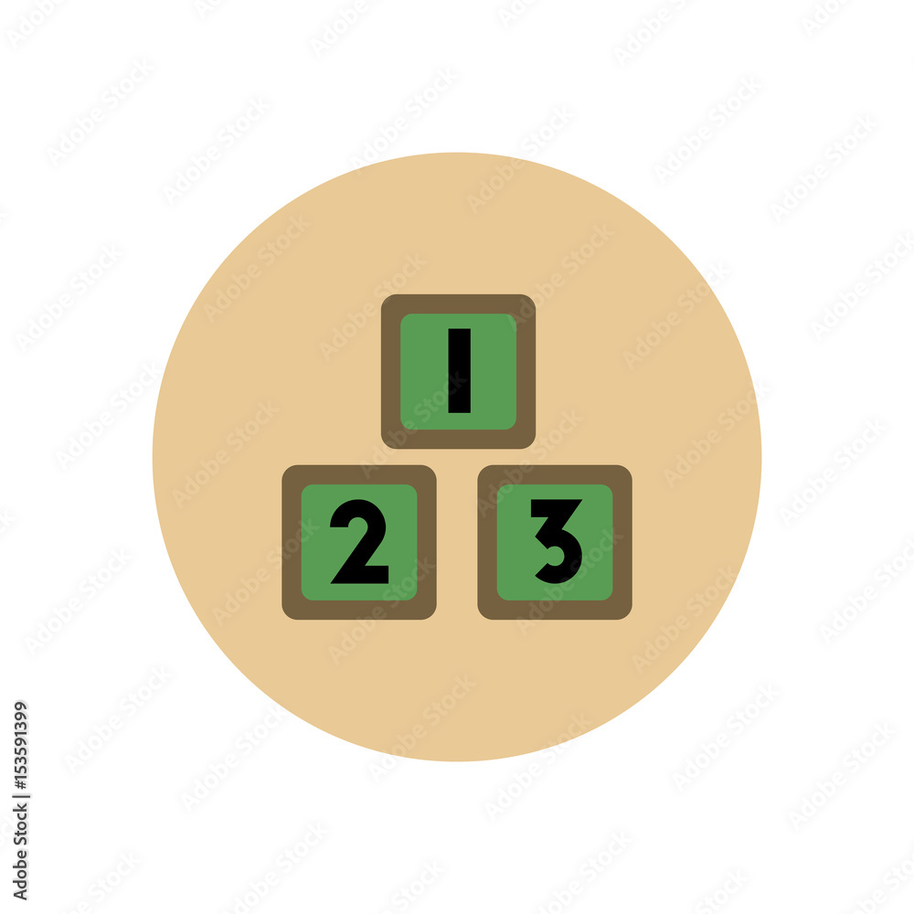 stylish icon in color circle cubes toys stylish icon in color circle cubes toys