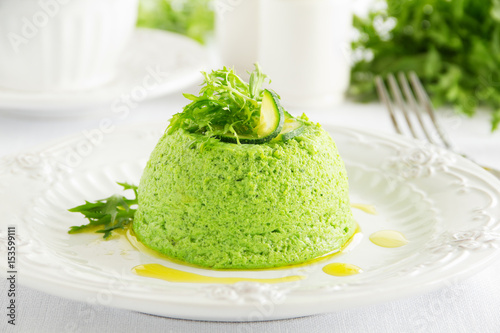 Quadro su tela Flan-zucchini cake.