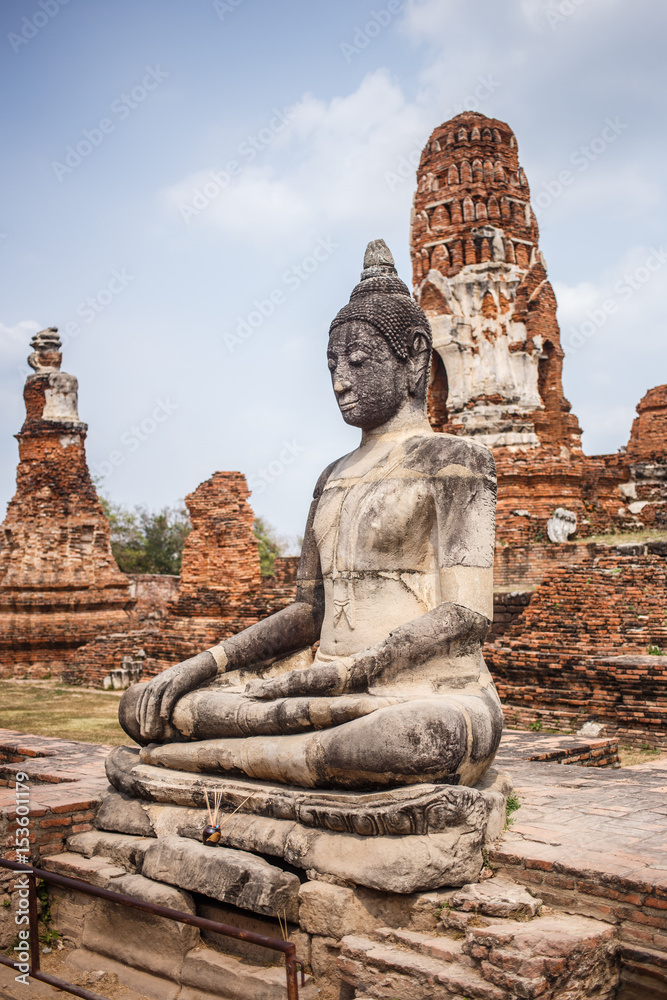 Buddha statue in Wat Mahathat temple Buddha statue in Wat Mahathat temple