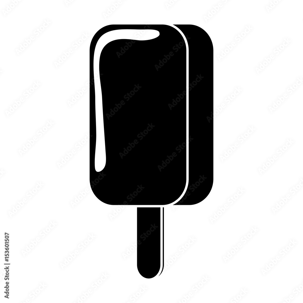 ice cream on stick silhouette vector symbol icon design. ice cream on stick silhouette vector symbol icon design.